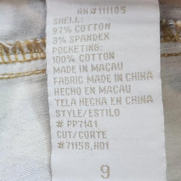 Baby Phat Pants Juniors 9 Beige Camo Cargo Straight Leg Beaded Embroidered - Picture 7 of 12